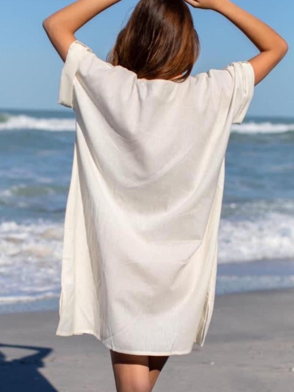 Emerson fry baja caftan organic cotton one size $158 retail - Picture 2 of 3